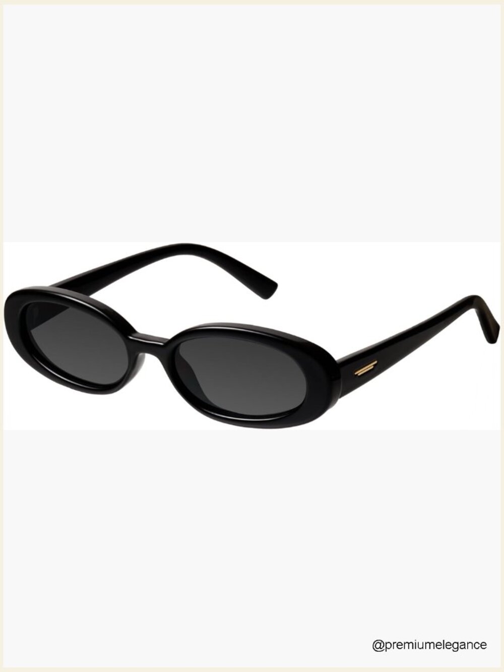 Retro Tiny Oval Sunglasses with Thick Frame for Small Faces - Polycarbonate UV